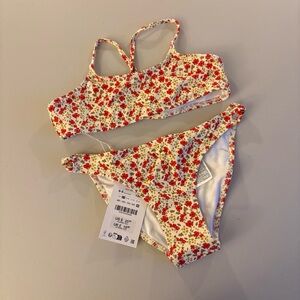 Zara girls matching swimsuit set
